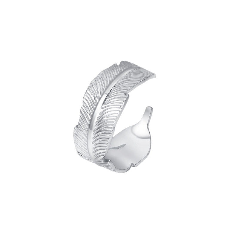 Damen Ring mit romantischem Federmotiv Shop Nory
