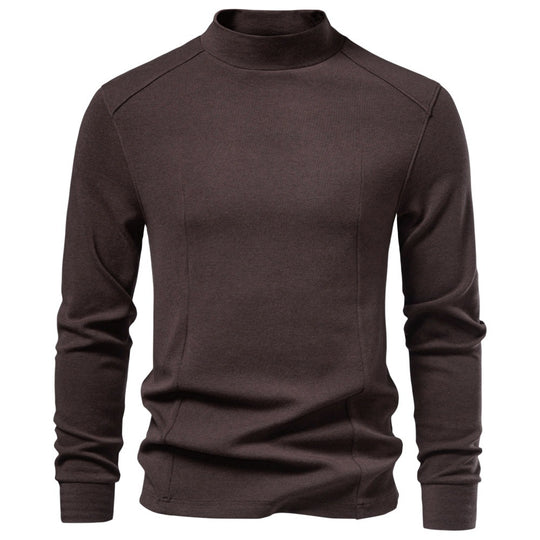 Herren Langarm Sweatshirt mit schmalem Stehkragen und Baumwollmix Shop Nory