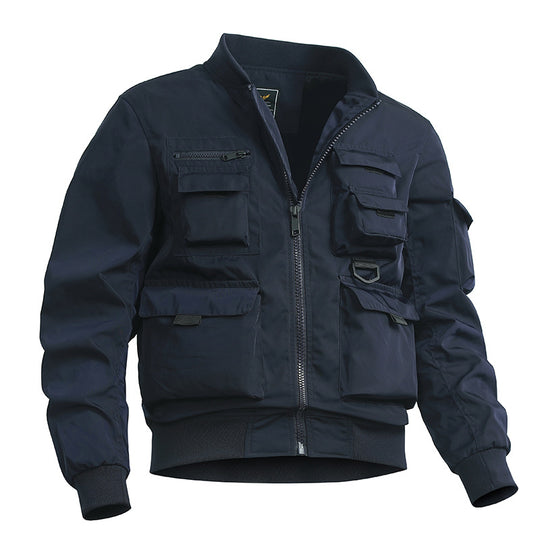 Herren Utility-Bomberjacke mit mehreren Taschen und robuster Nylonkonstruktion Shop Nory