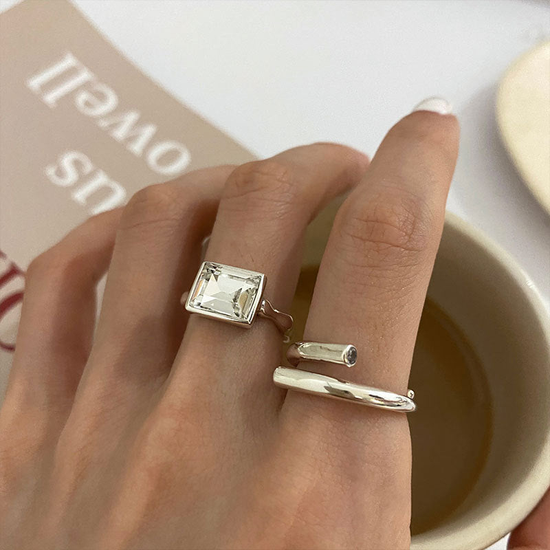 Damen Offener Ring mit modernem geschwungenem Design Shop Nory