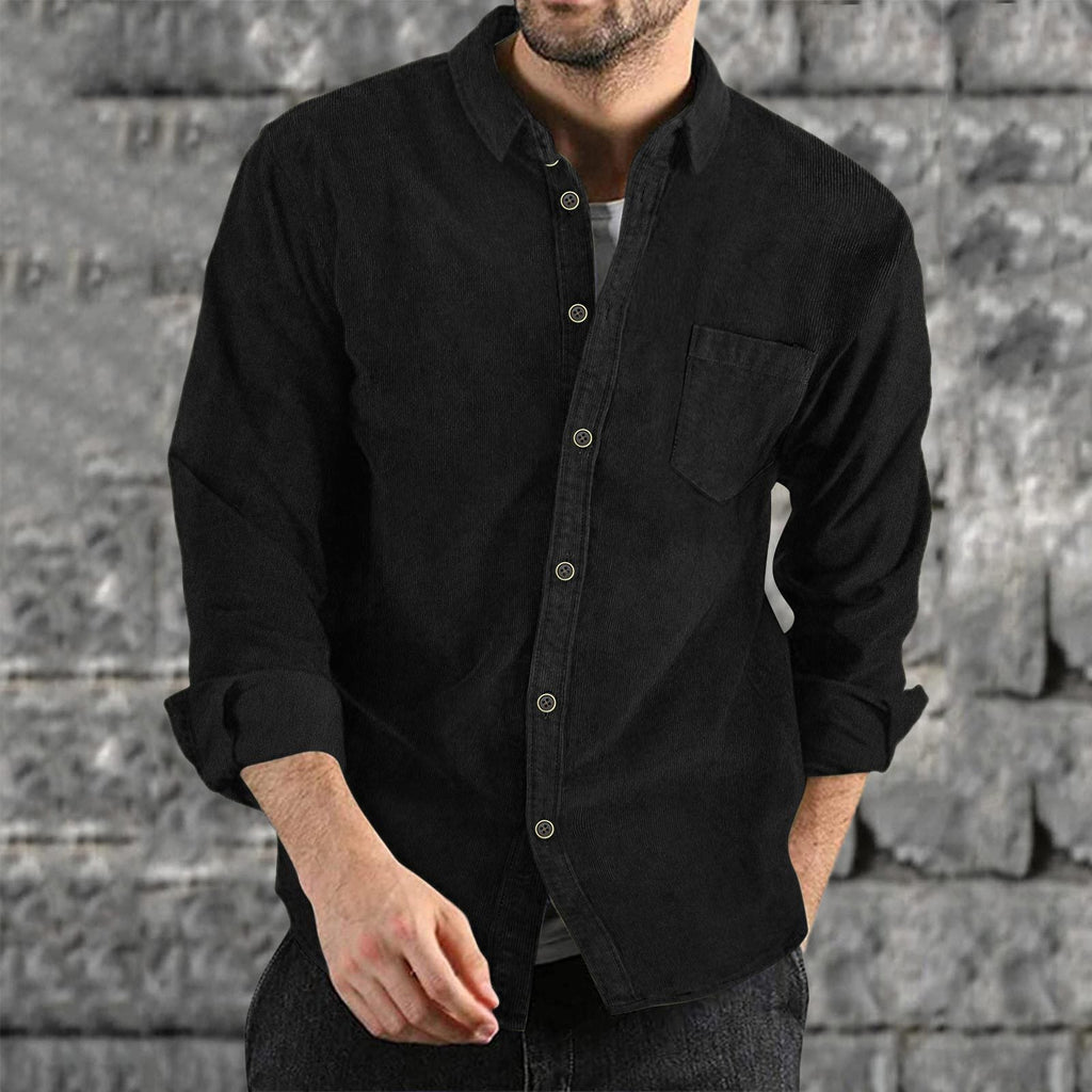 Herren Casual Cordhemd Shopnory