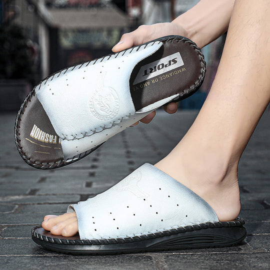 Herren Komfortable und atmungsaktive Ledersandalen