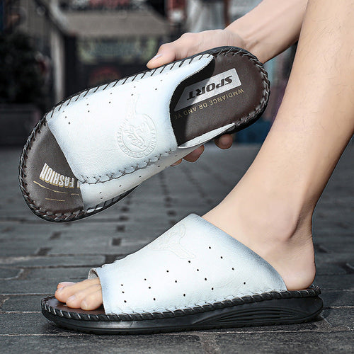 Herren Komfortable und atmungsaktive Ledersandalen