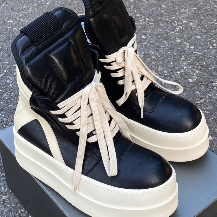 Damen Plateau-High-Top Sneaker-Stiefel mit gepolstertem Schaft und extrahoher Gummisohle Shop Nory