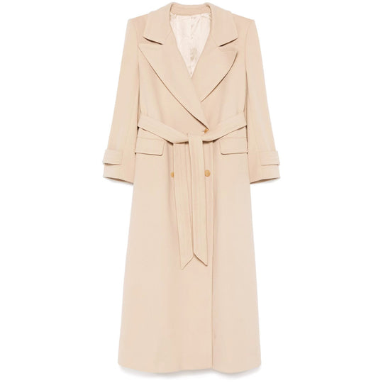Damen Maxi-Mantel mit doppelreihiger Knopfleiste, weitem Revers und Pattentaschen Shop Nory