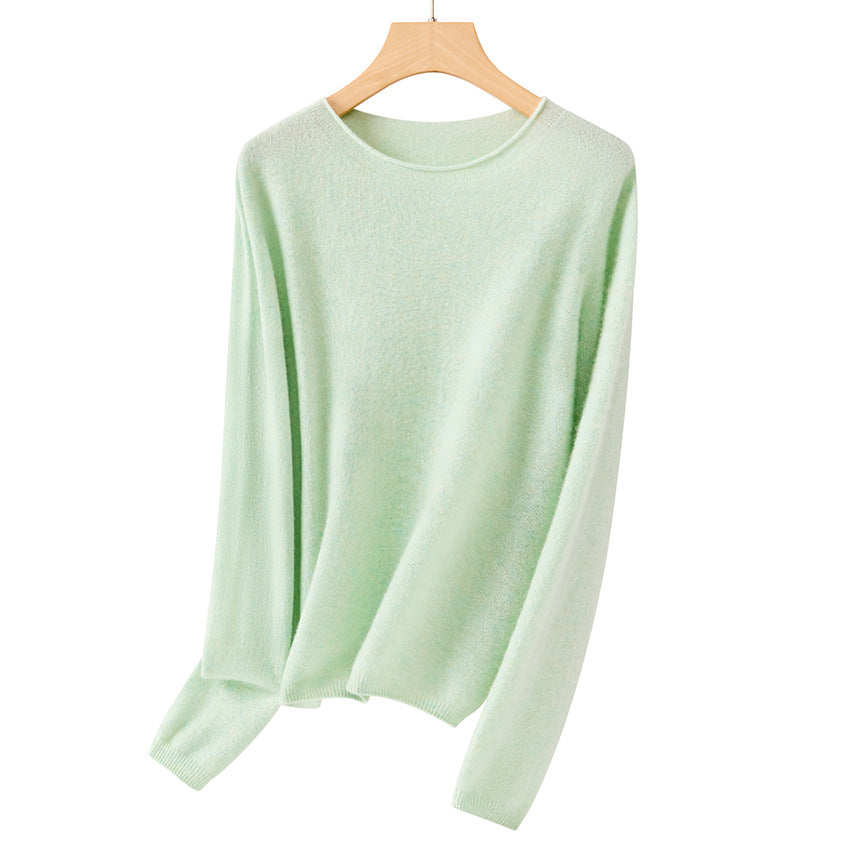 Damen Feiner Rundhalspullover aus Kaschmirmix mit leichtem Oversize-Schnitt Shop Nory