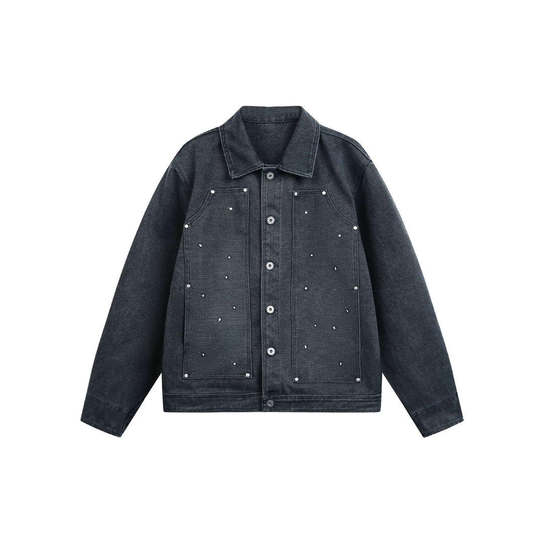 Unisex Kurz geschnittene Jeansjacke im Boxy‑Cut mit Pattentaschen und Used‑Effekt Shop Nory