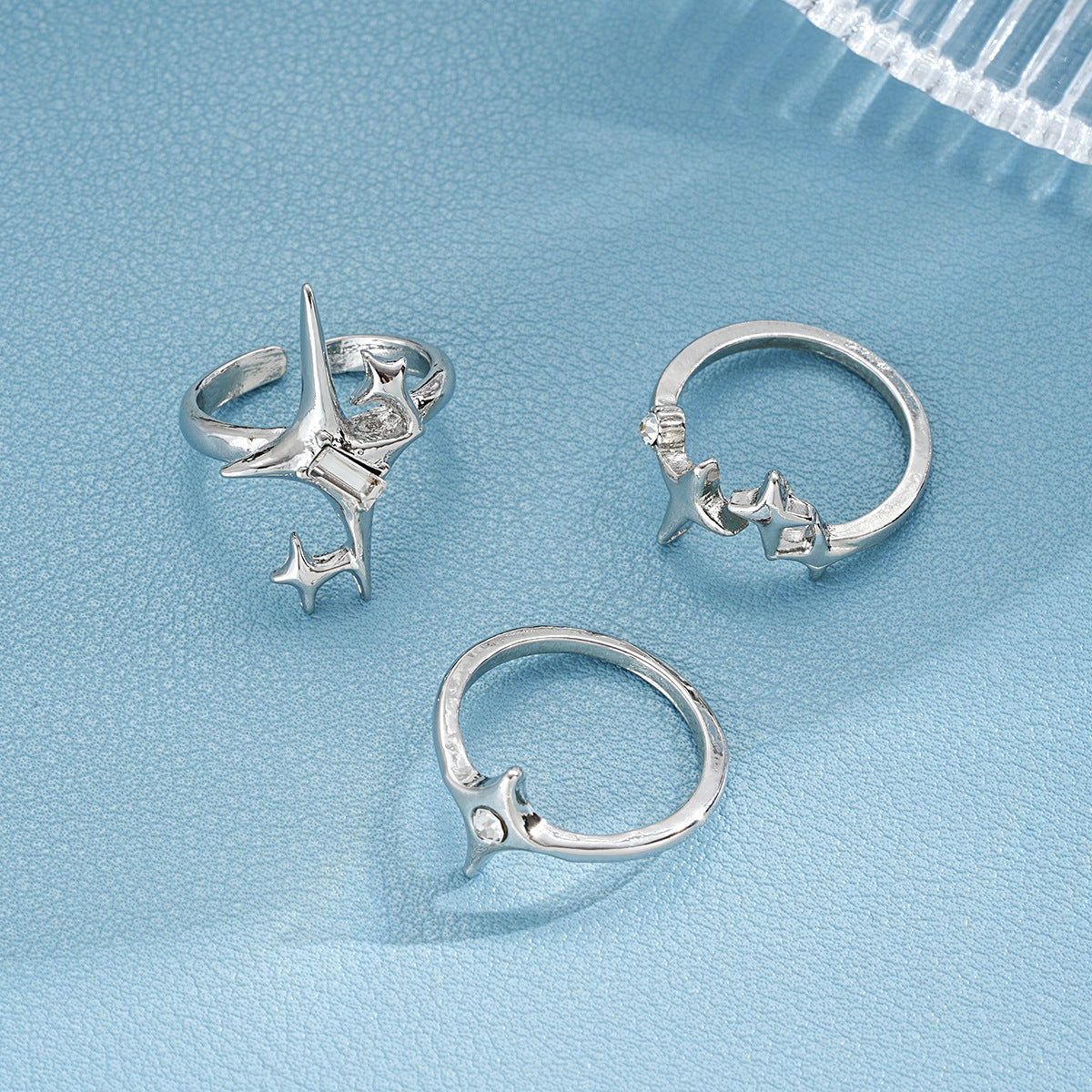 Damen Schmuckring-Set mit funkelnden Zirkonia-Elementen Shop Nory