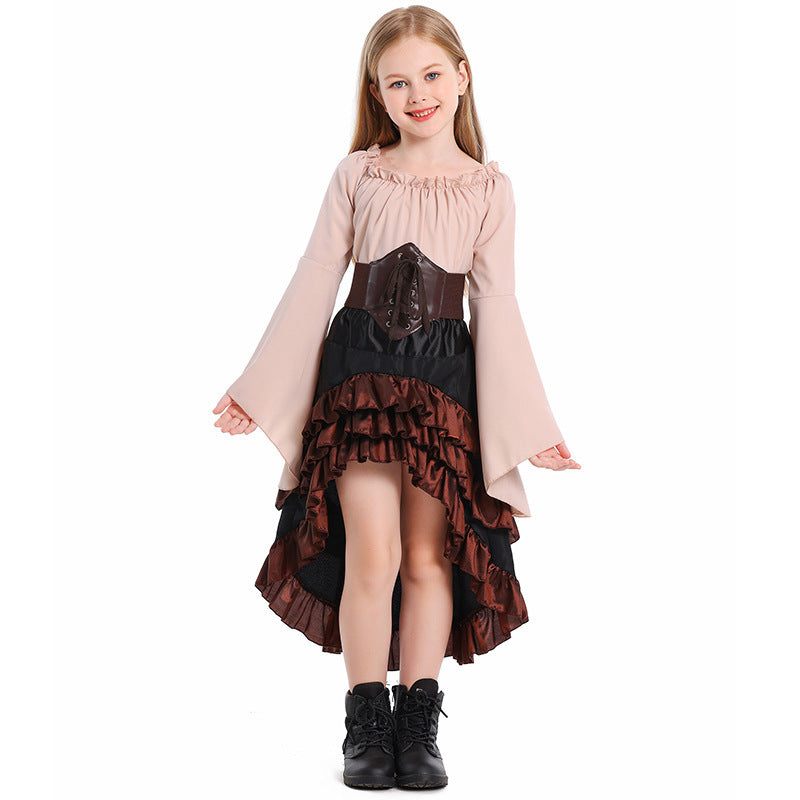 Mädchen Piratenkostüm mit schwingendem Rock und detailverliebtem Oberteil Shop Nory