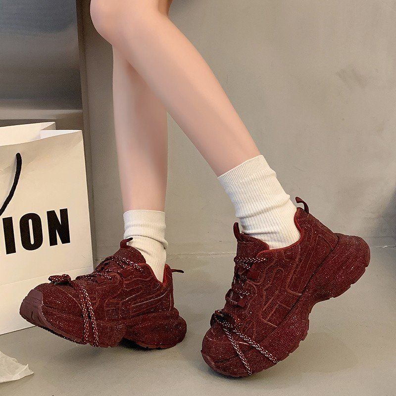 Damen Chunky-Plateau-Sneakers mit atmungsaktivem Mesh und sculpted Profil Shop Nory