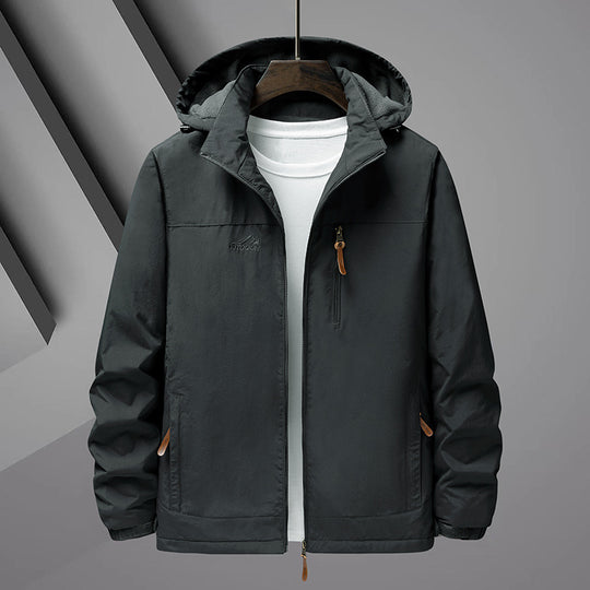 Herren Leichte Regenjacke mit Kapuze und wasserabweisender Mikrofaser-Außenhaut Shop Nory