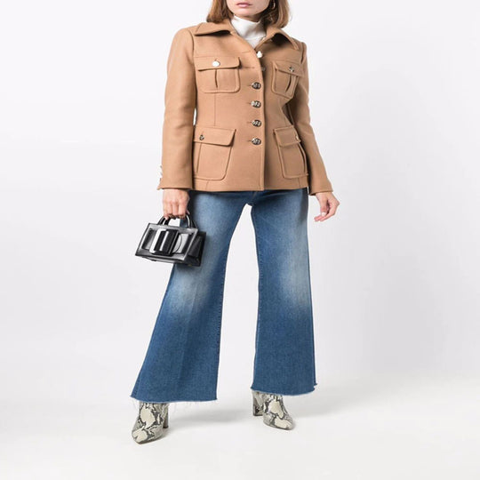 Damen Kurze militärinspirierte Wollmix‑Jacke mit Zierknöpfen Shop Nory