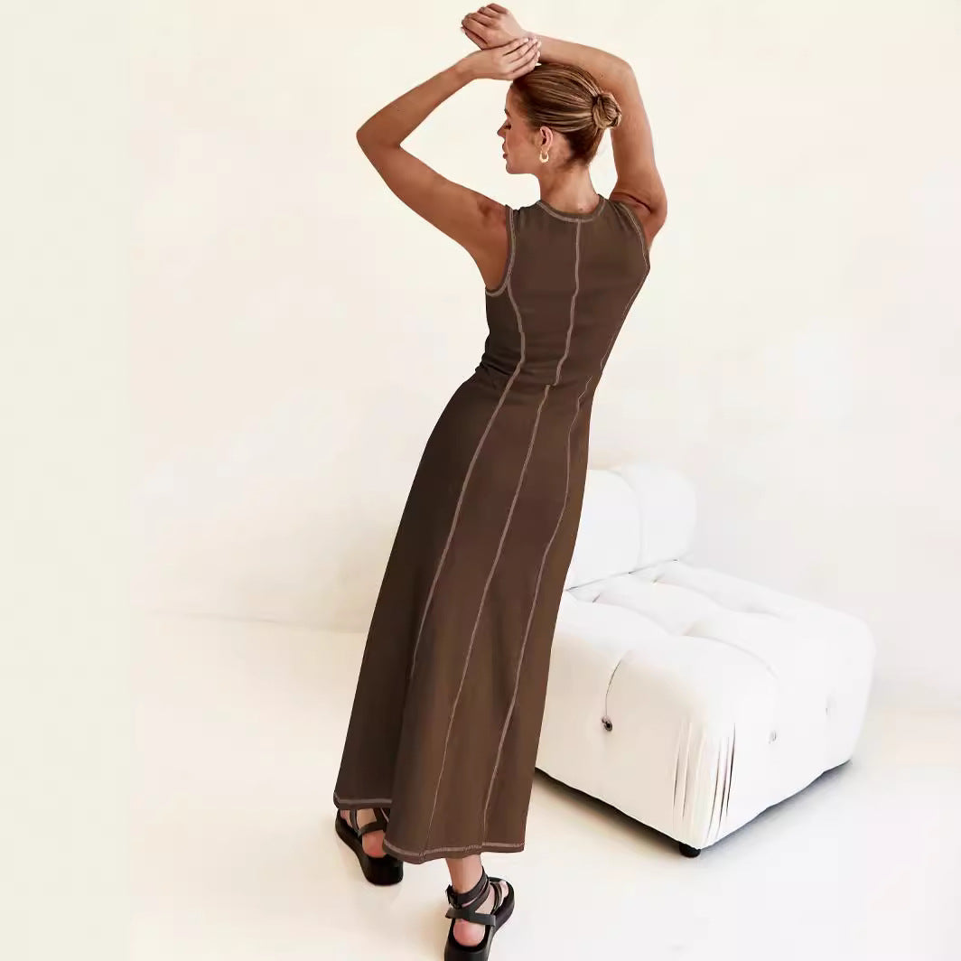Damen Elegantes Maxikleid mit subtilen Nähdetails