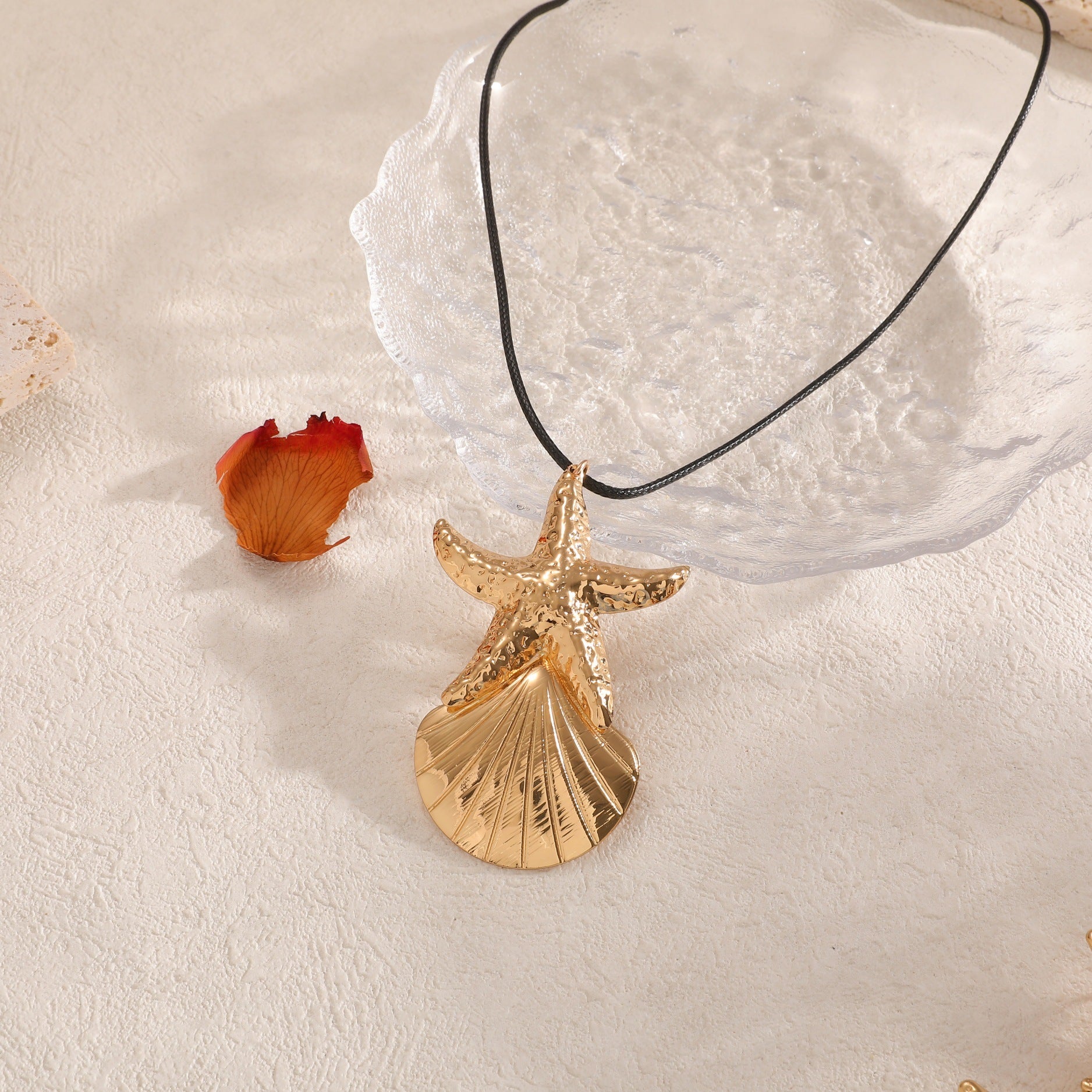 Damen Schmuckset mit maritimen Muschel- und Seestern-Design Shop Nory
