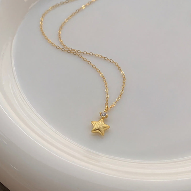 Damen Halskette mit funkelndem Sternanhänger aus hochwertigem Edelstahl Shop Nory