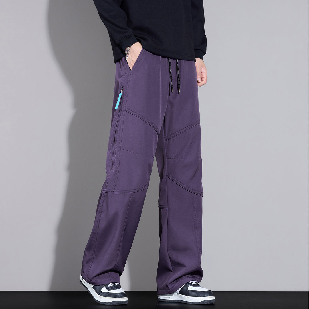 Herren Locker sitzende Cargo-Hose mit Tunnelzug, Knie-Panels und Multifachtaschen Shop Nory