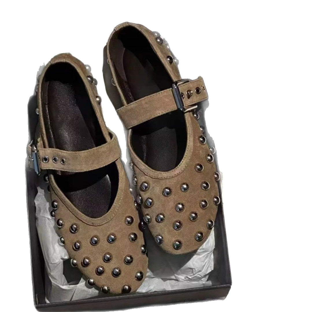 Damen Designerschuhe mit modischen Nietenakzenten Shopnory
