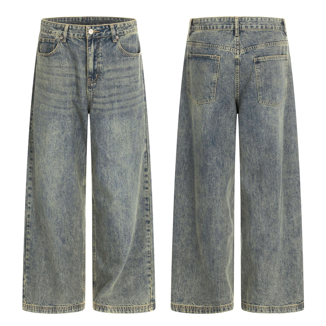 Damen Hochtaillierte Cropped-Denim‑Culotte mit weitem Bein und Used‑Finish Shop Nory