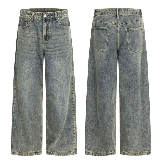 Damen Hochtaillierte Cropped-Denim‑Culotte mit weitem Bein und Used‑Finish Shop Nory