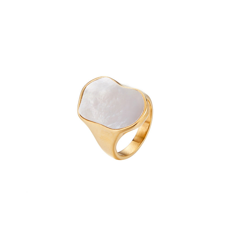 Damen eleganter Ring mit Perlmutt-Design Shop Nory