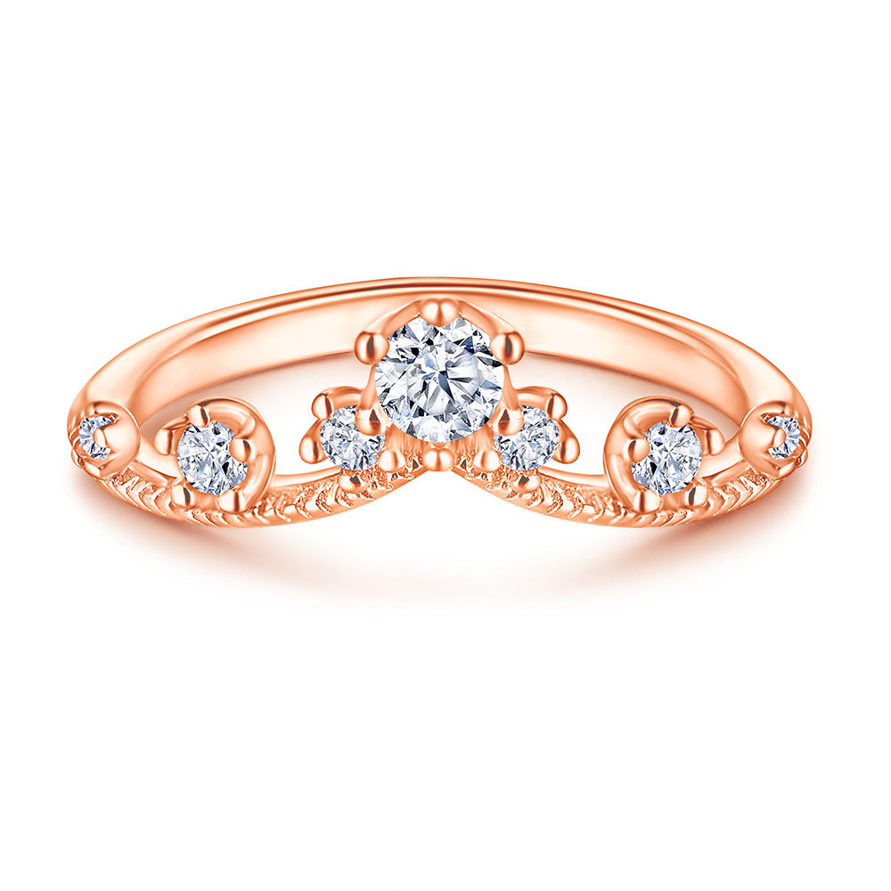Damenring mit elegantem floralen Design und funkelnden Zirkonia-Shop Nory