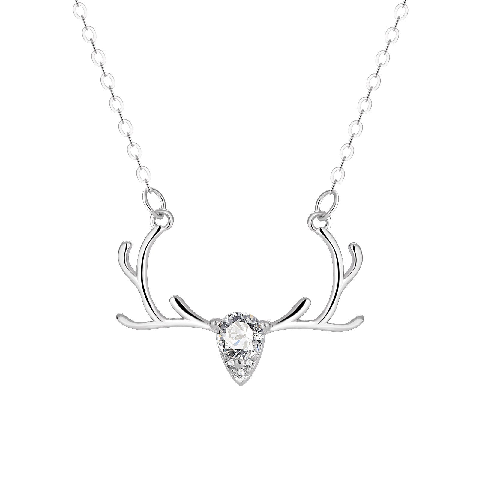 Damen filigrane Halskette mit elegantem Geweih-Anhänger Shop Nory