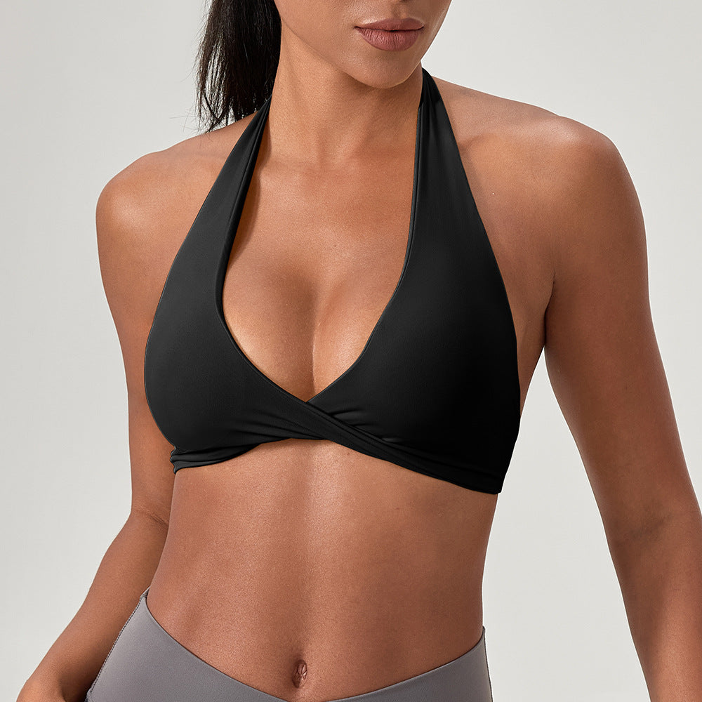 Damen Sportlicher Triangel-Bikini Oberteil mit verstellbaren Trägern und nahtlosem Design