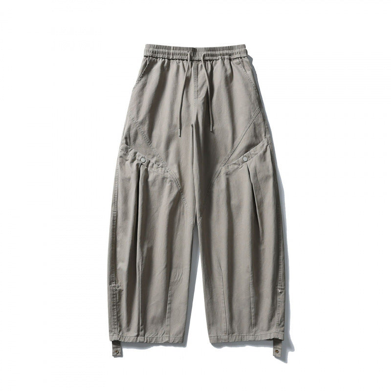 Unisex Weite Cropped Cargo-Hose mit Tunnelzugbund, multifunktionalen Pattentaschen und verstellbaren Beinriegeln Shop Nory