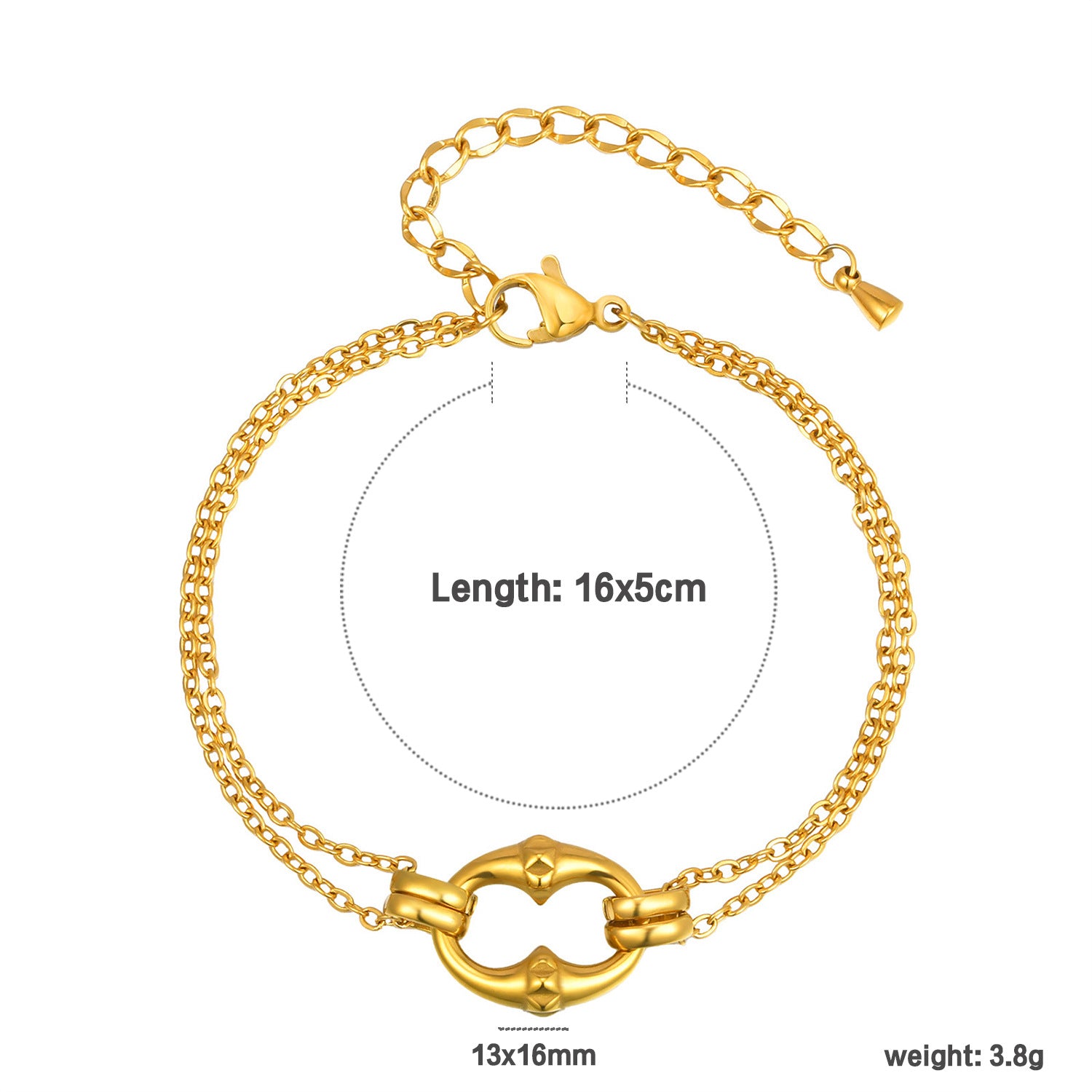 Damen Armband mit stilvollem Herzdesign und verstellbarem Kettenschluss Shop Nory