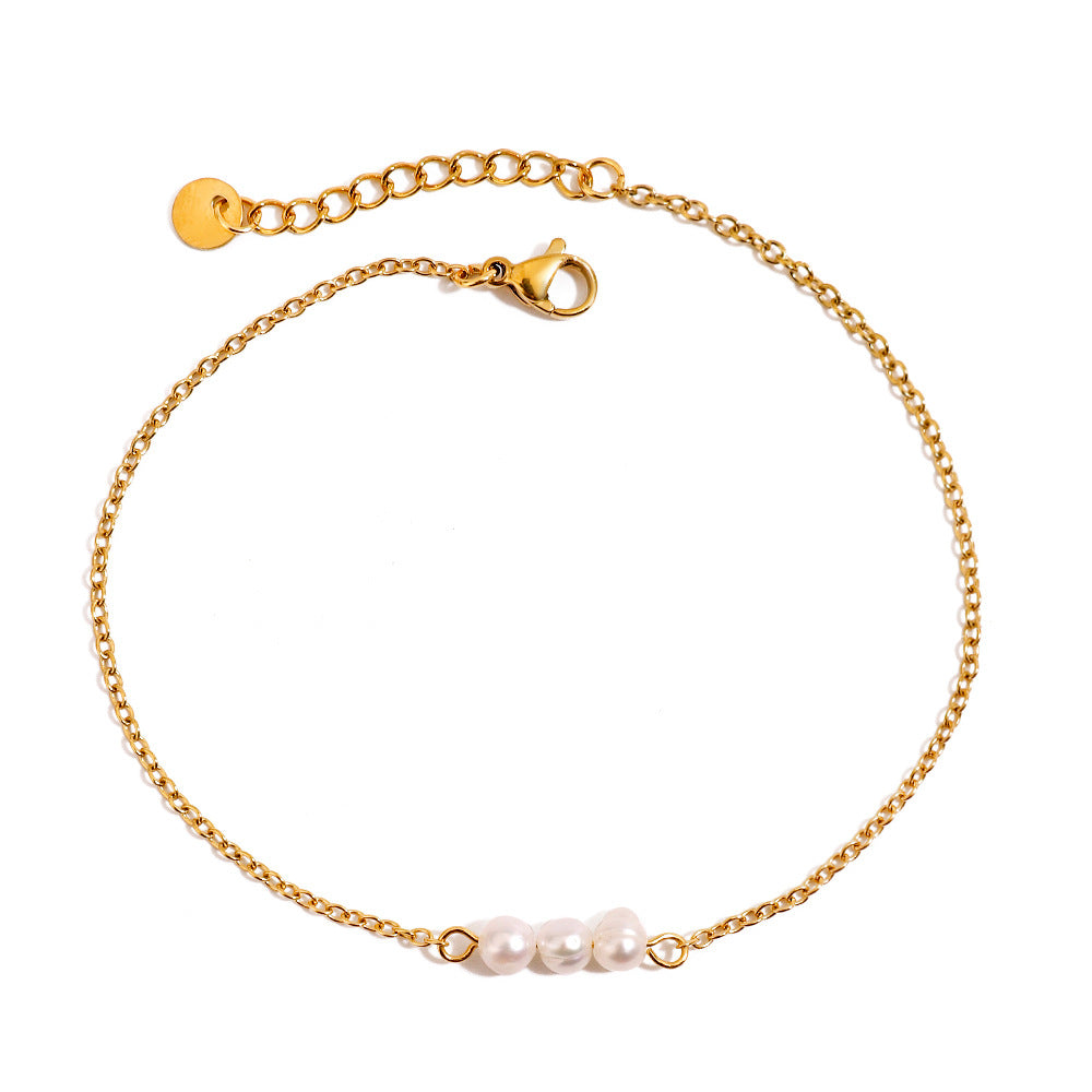 Damen Armband mit zeitlosen Perlenakzenten und langlebigem Edelstahl-Shop Nory
