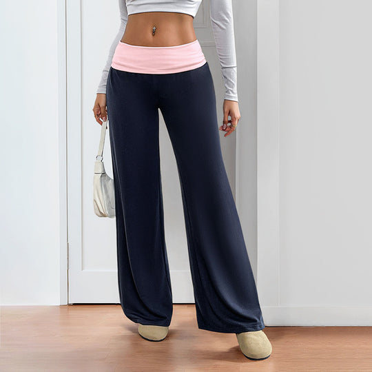Damen Weite Palazzo‑Yogahose mit umschlagbarem Komfortbund Shop Nory