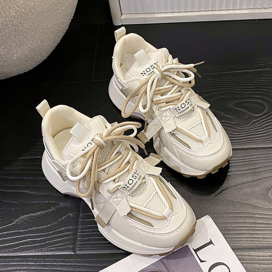 Damen Chunky-Plateau-Sneaker mit atmungsaktivem Mesh und montierten Riemen Shop Nory