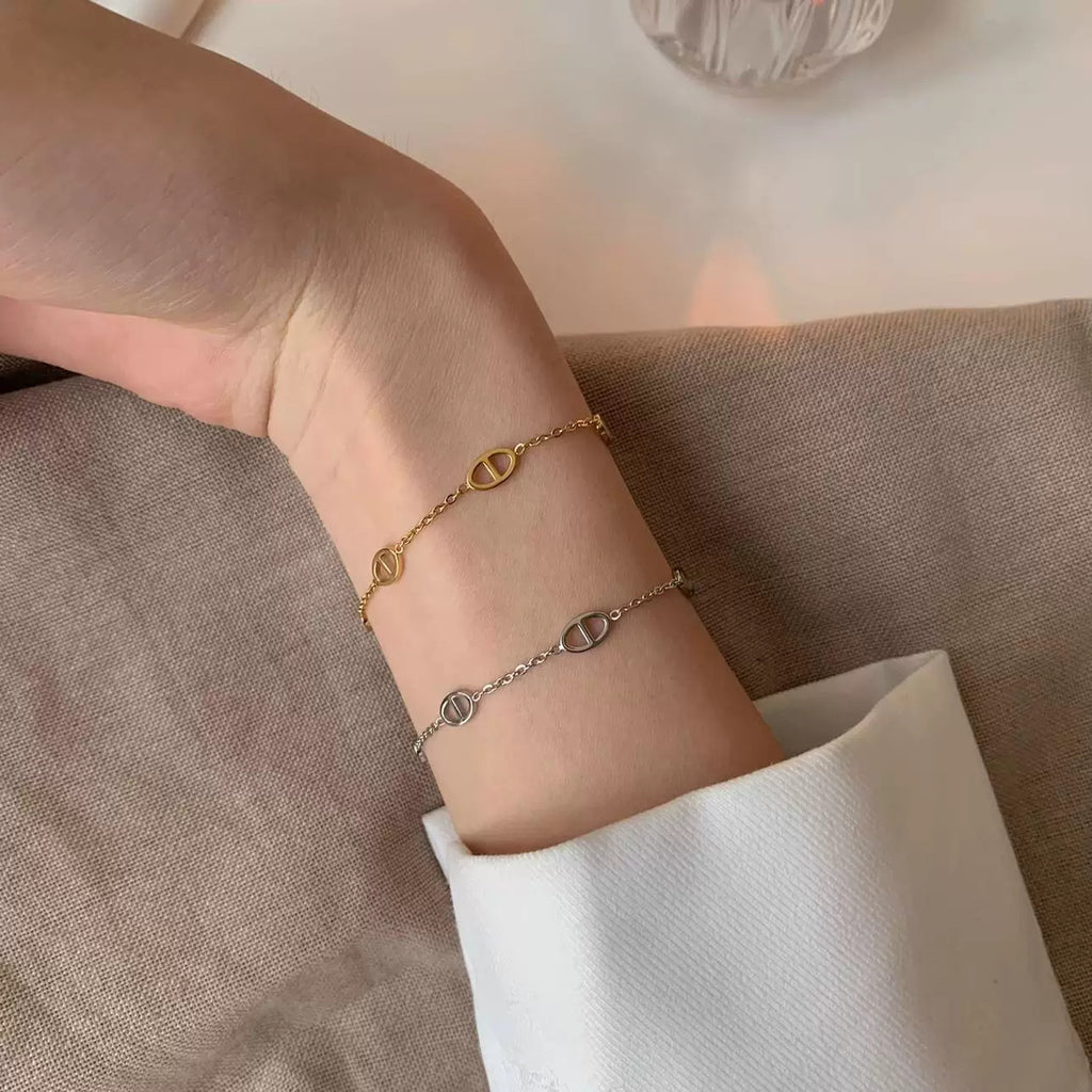Damen Minimalistische Link-Armband Shop Nory