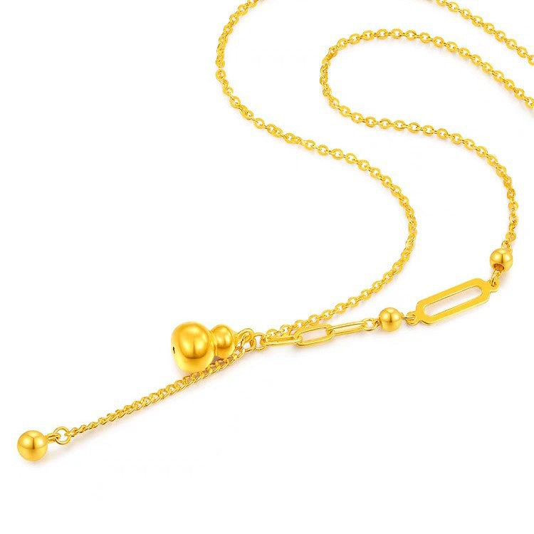 Damen Geschichtete Gold Ball Drop Halskette Shop Nory