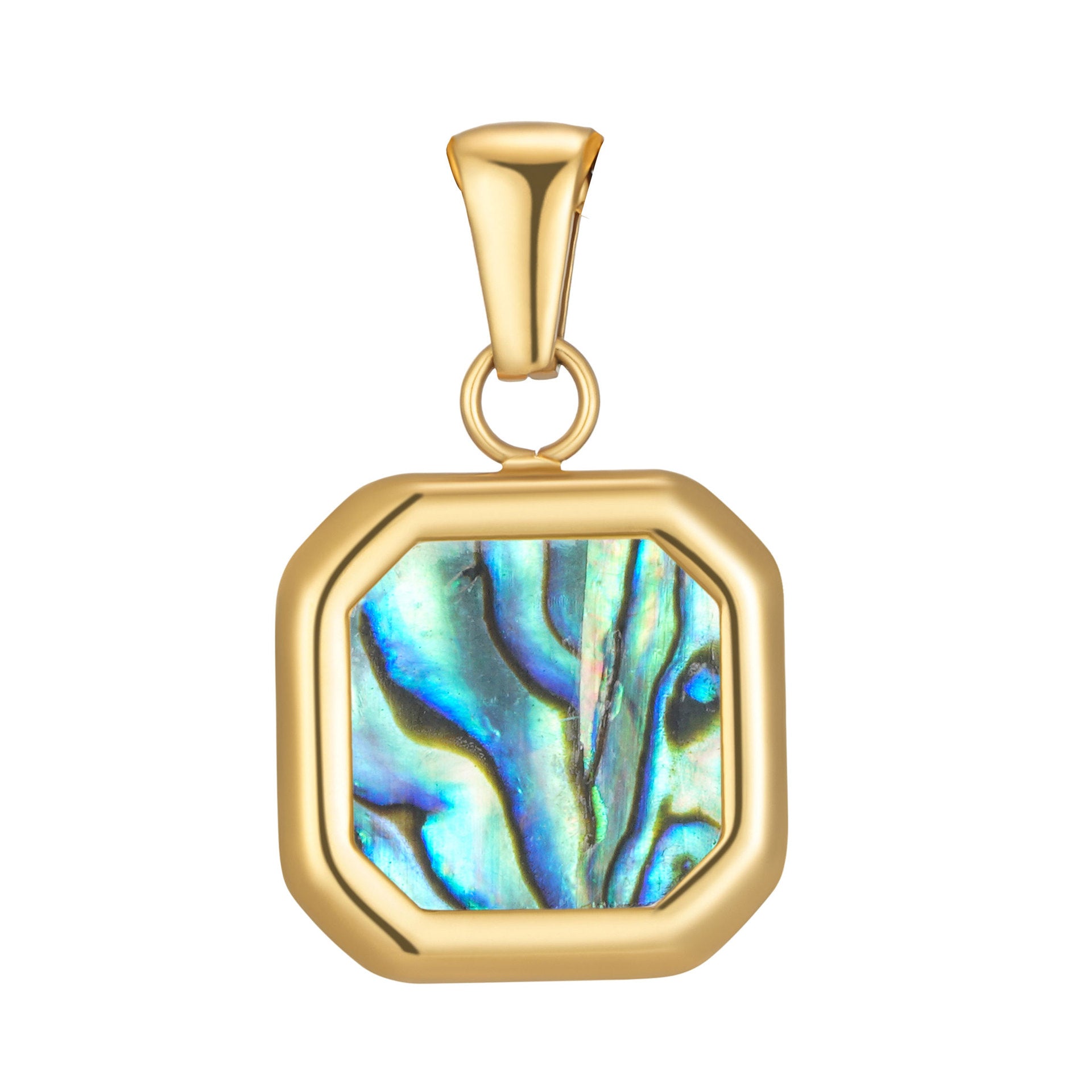 Damen Anhänger mit hochwertigem Abalone-Stein und elegantem Gold-Design Shop Nory