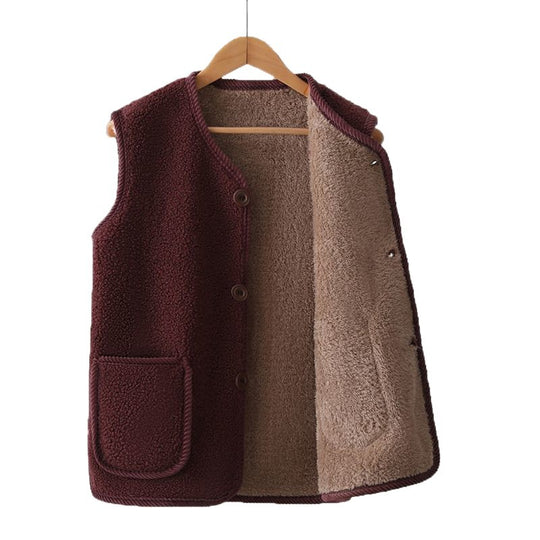 Damen Kuschelige Weste aus Teddyfleece Shop Nory
