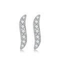 Damen Ohrstecker im eleganten Wellen-Design mit funkelnden Zirkonia Shop Nory