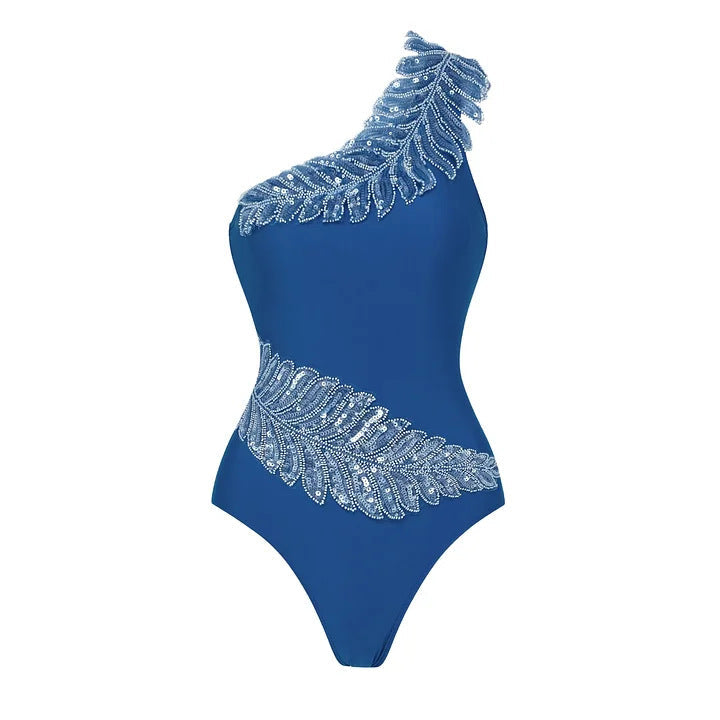 Damen Eleganter Einteiler mit funkelnden Paillettenapplikationen