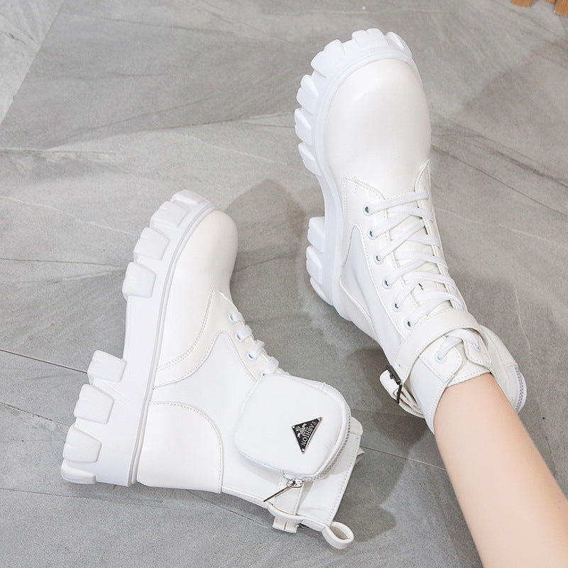 Damen Chunky Boots mit praktischem Seitentaschen-Design