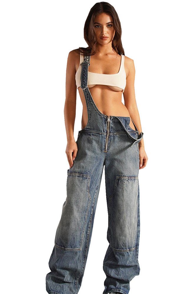 Denim Multi Taschen Overall