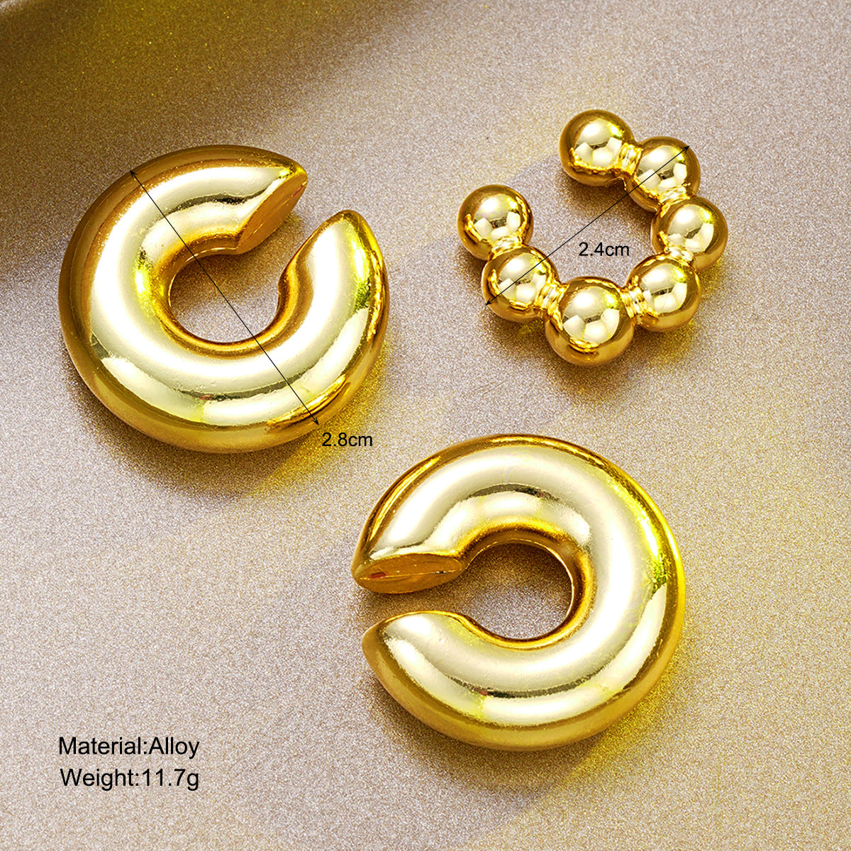 Damen Ohrcuff-Set mit urbanen, glänzenden Designs Shop Nory