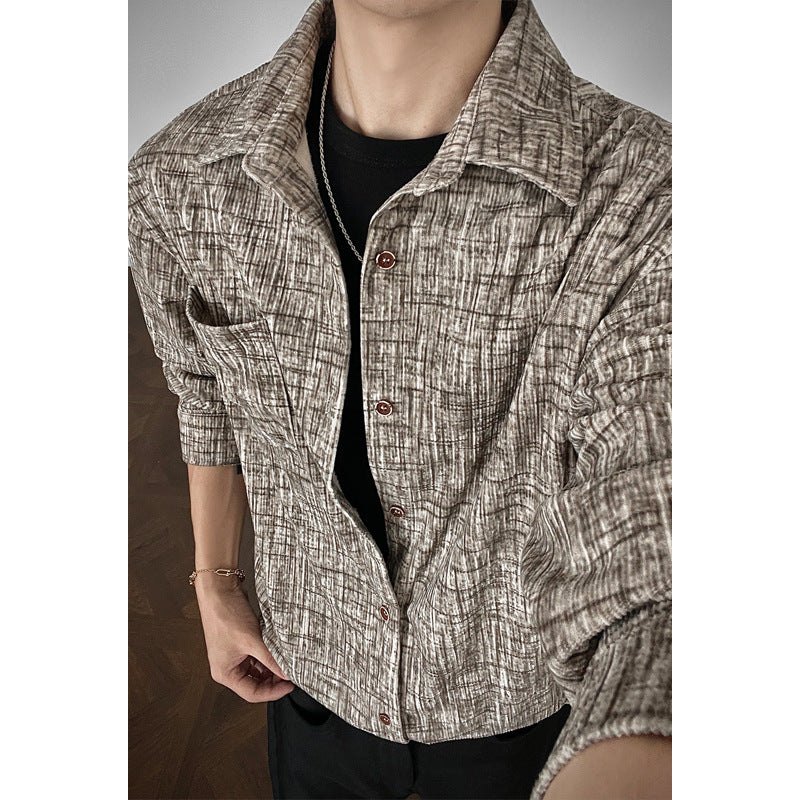 Herren Strukturierte Freizeit-Bluse Shop Nory