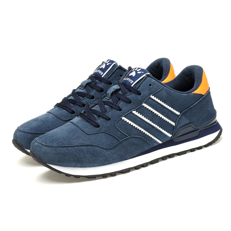 Herren Retro-Suede-Laufsneaker mit gepolstertem Fersenkragen und profilierter Gummisohle Shopy Nory