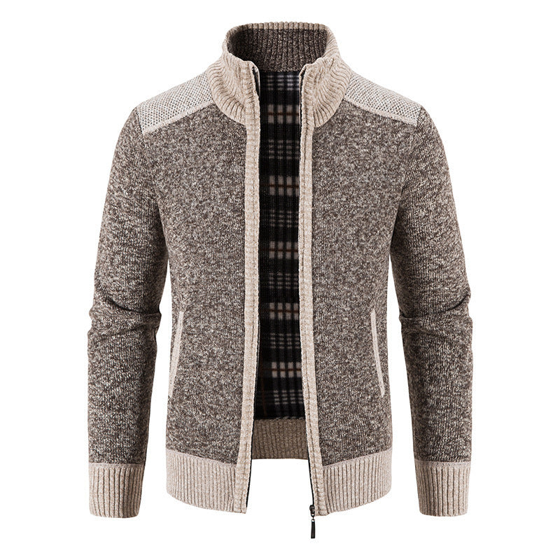 Herren Strickjacke mit hohem Kragen