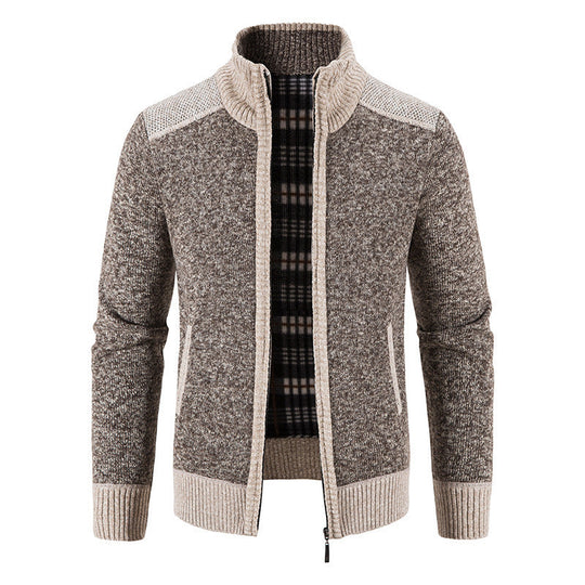 Herren Strickjacke mit hohem Kragen