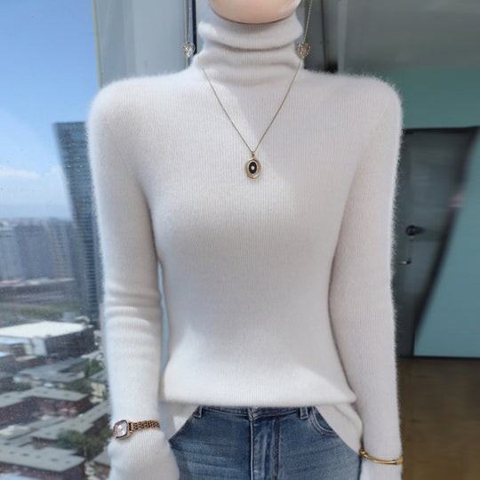 Damen Slim-Fit Rollkragenpullover aus weichem Angora-Mix Shop Nory