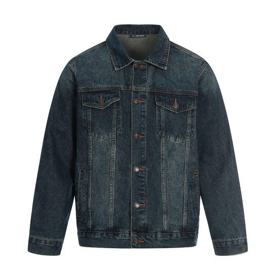 Herren Jeansjacke im Used-Effekt mit Pattentaschen und geradem Schnitt Shop Nory