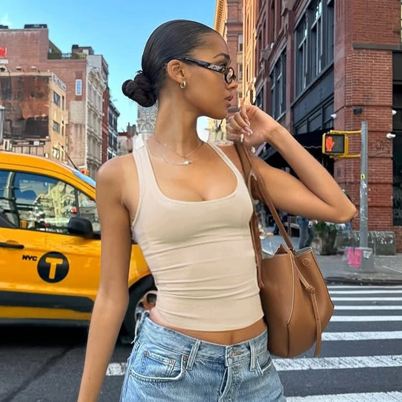Damen Sportliches Tanktop mit breiten Trägern