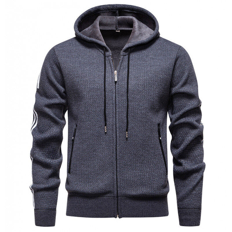 Herren Sportliche Kapuzenjacke mit innovativem Materialmix