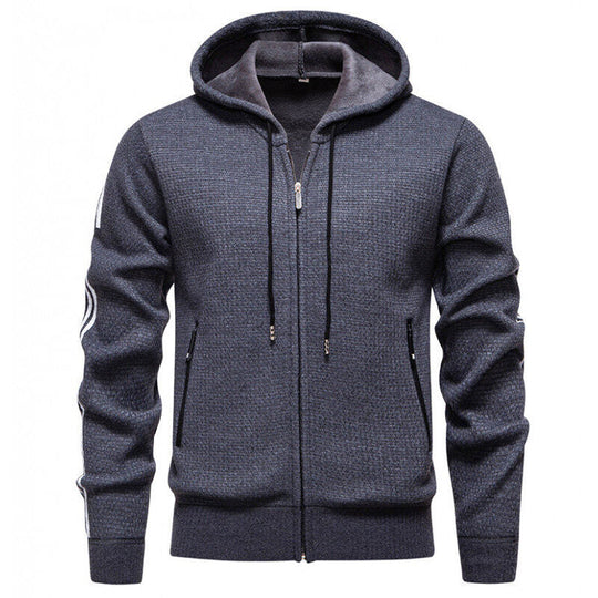 Herren Sportliche Kapuzenjacke mit innovativem Materialmix
